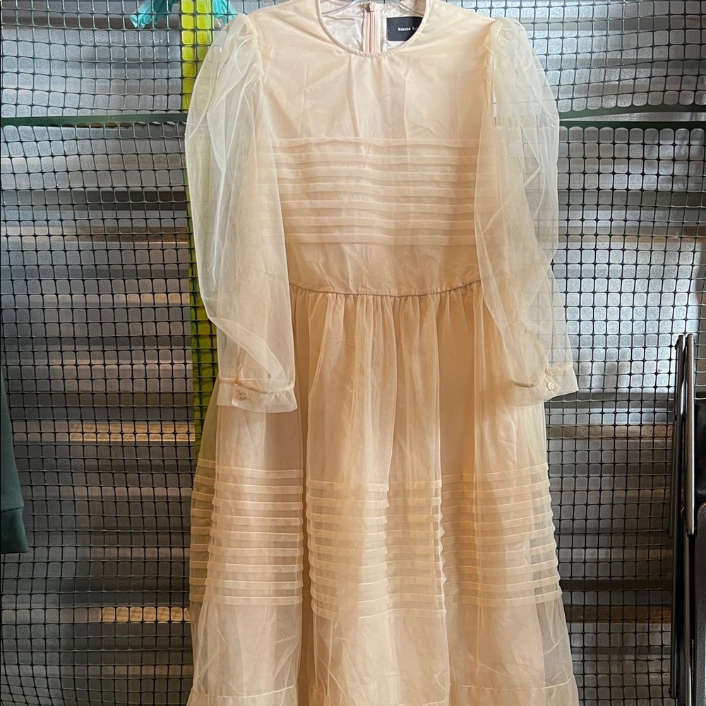 Simone Rocha Cream Long Sleeve Dress